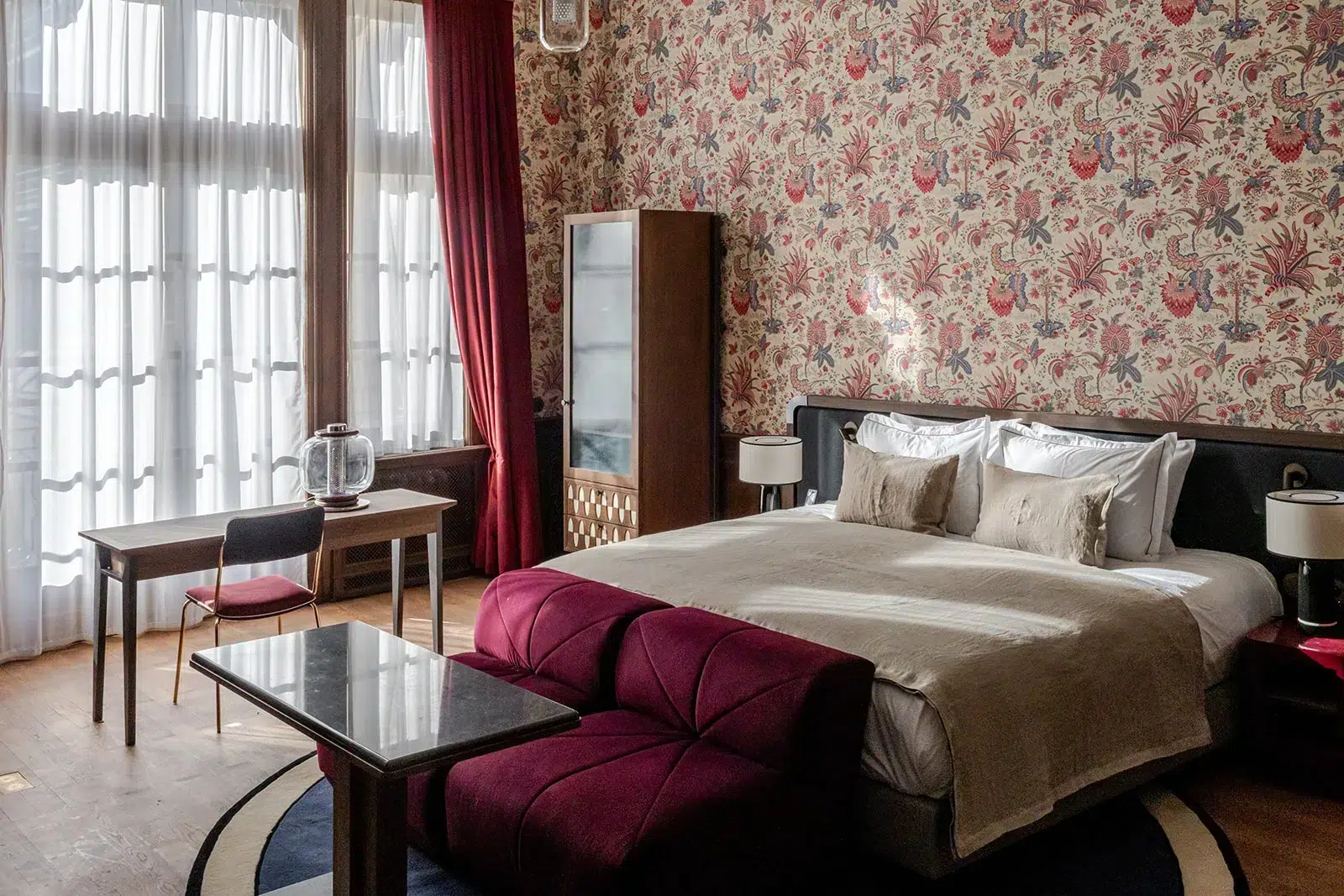 Heritage Suite van hotel Faubourg 21 in Brussel, uniek door haar erfgoedcharme en verfijnde inrichting.